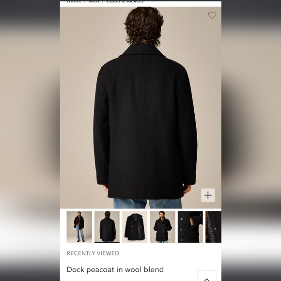 J. CREW Dock Peacoat in Wool Blend size Small - Picture 4 of 8